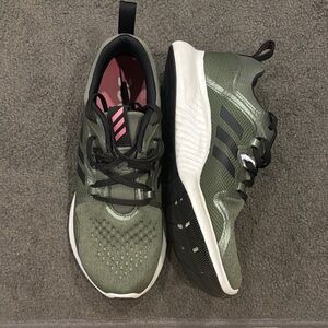 Adidas Olive and Black Running Shoes